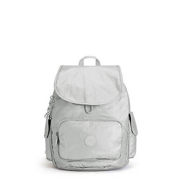 Mochilas Kipling City Pack Small Metallic Plateados | MX 1514KO